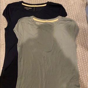 Set of 2 YogaSmoga workout tees size 4